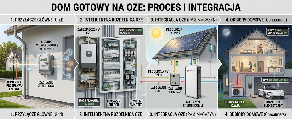 Instalacja elektryczna gotowa na OZE — infografika